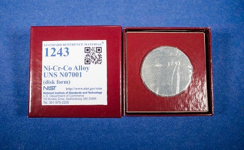 SRM 1243 - Ni-Cr-Co合金UNS N 07001(盘形)标准品